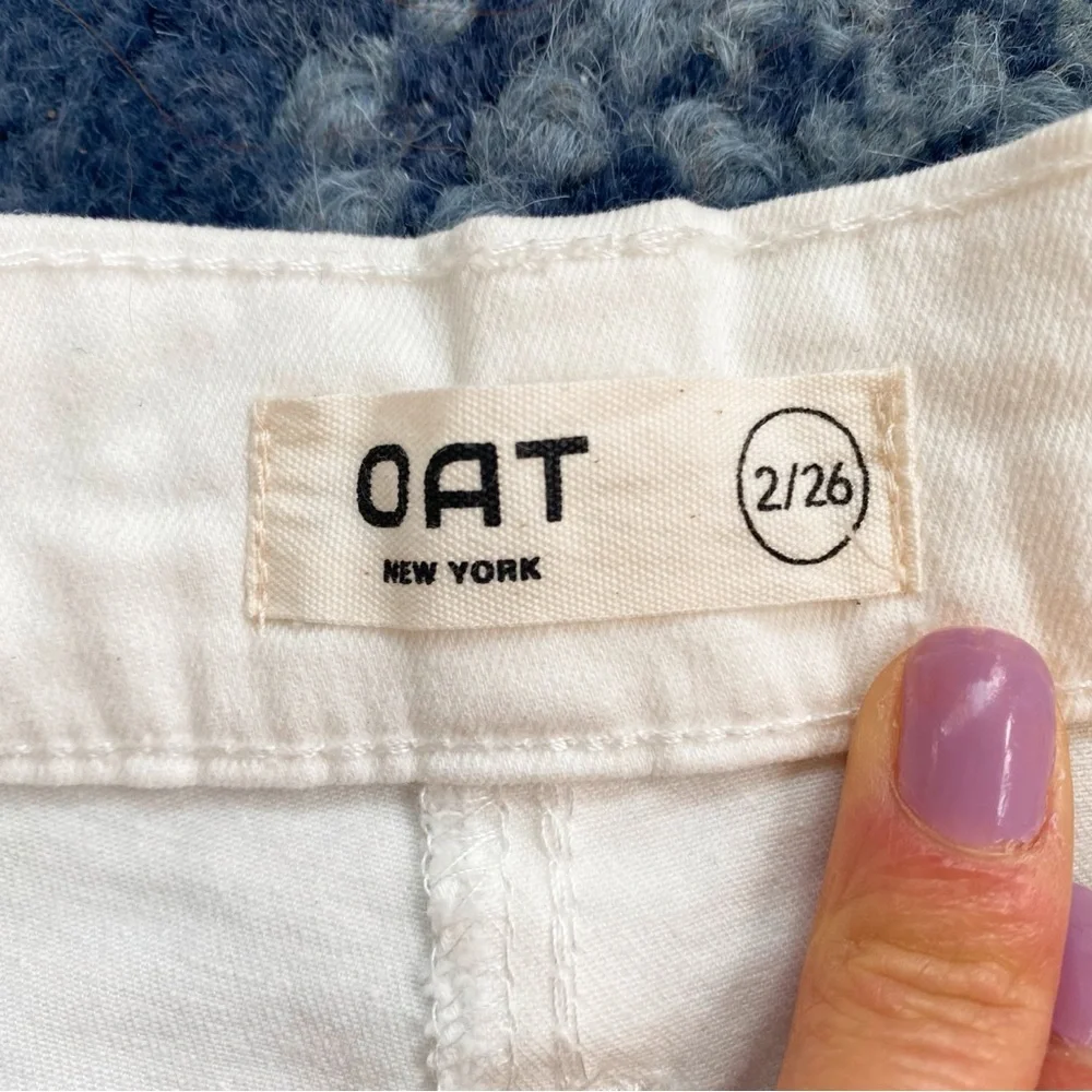 🐚 OAT NEW YORK WHITE HIGH WAIST RELAXED FIT SHORTS!